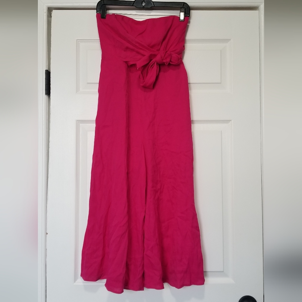 Meave Anthropologie $148 Pink Strapless Brin Jumpsuit By Meave Size 2 - Picture 6 of 16